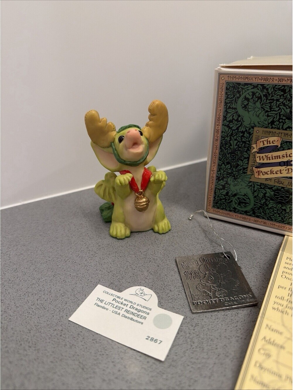 The Littlest Reindeer, The Whimsical World of Pocket Dragons, 1998 LE-New W/box